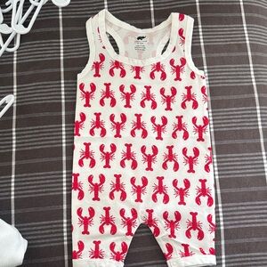 Red Lobster Print Kids One Piece